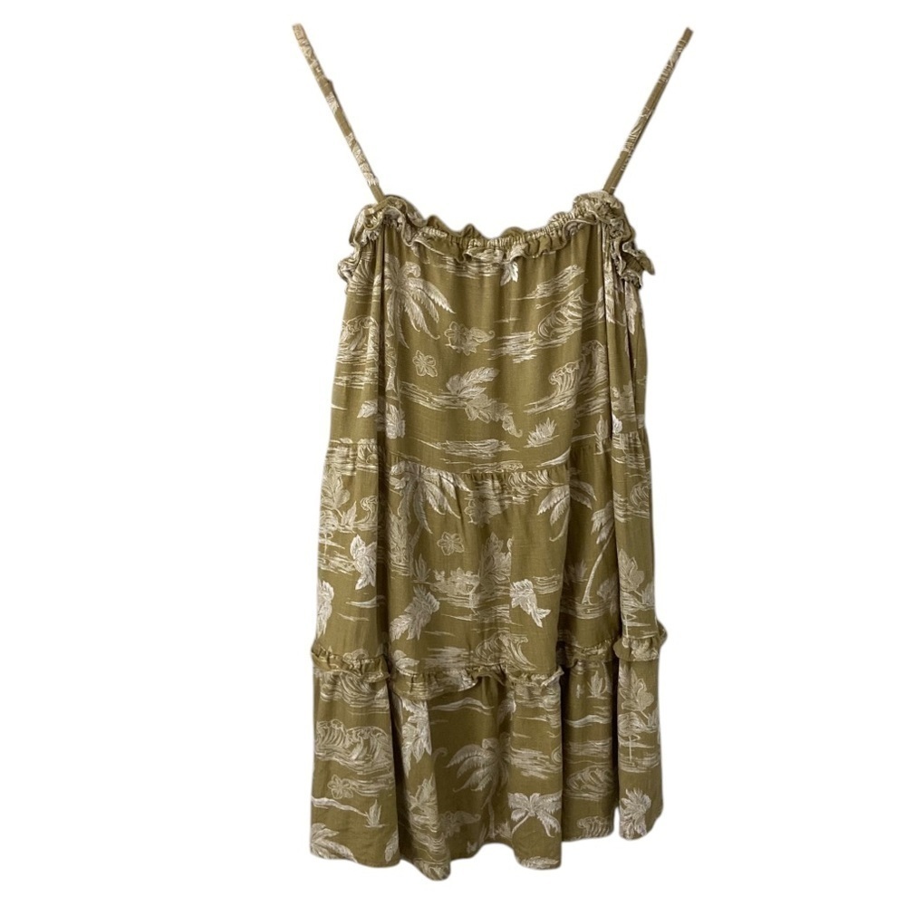 A.N.A. A New Approach Oasis Convo Mini Dress Tiered Linen Blend Tiered Ruffle M